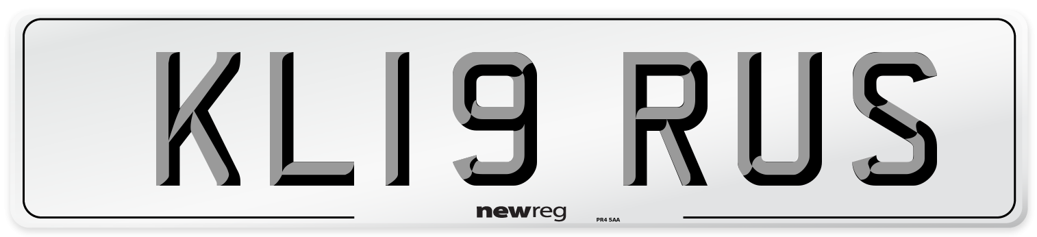 KL19 RUS Number Plate from New Reg
